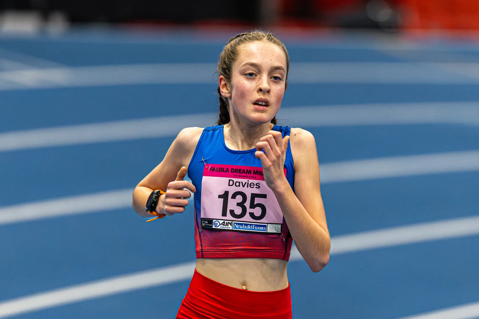 Brentwood Beagles athletes at the Ayo Falola Dream Mile, Lee Valley, 4 February 2026