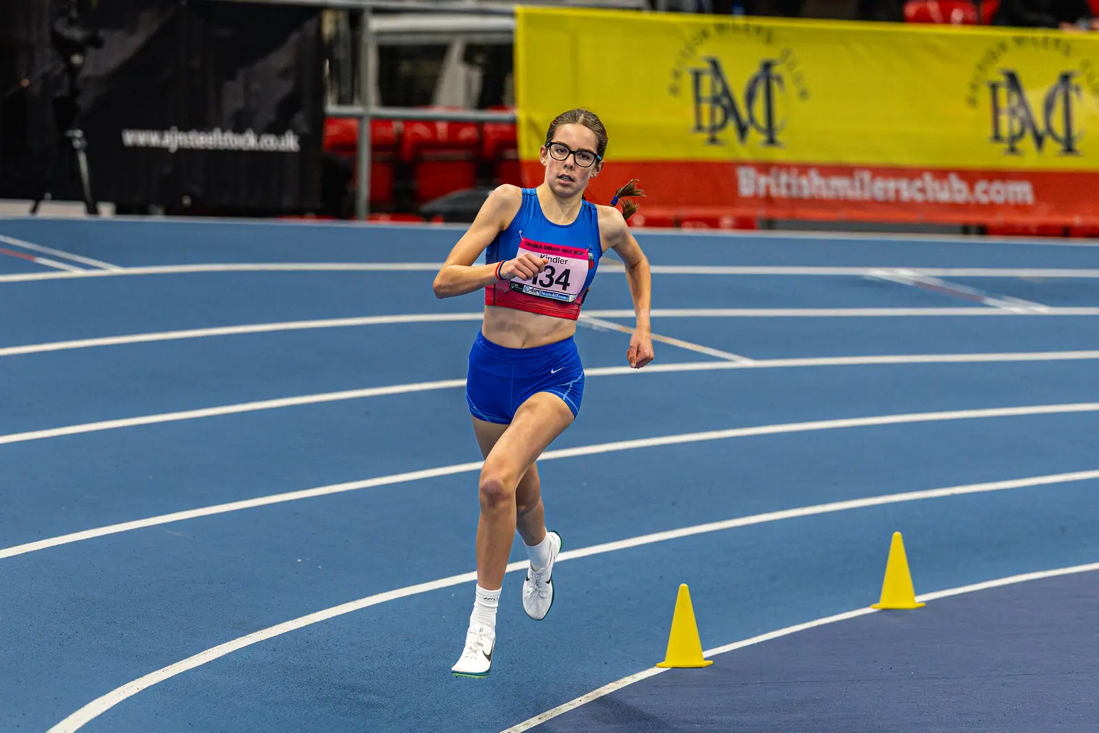 Brentwood Beagles athletes at the Ayo Falola Dream Mile, Lee Valley, 4 February 2026