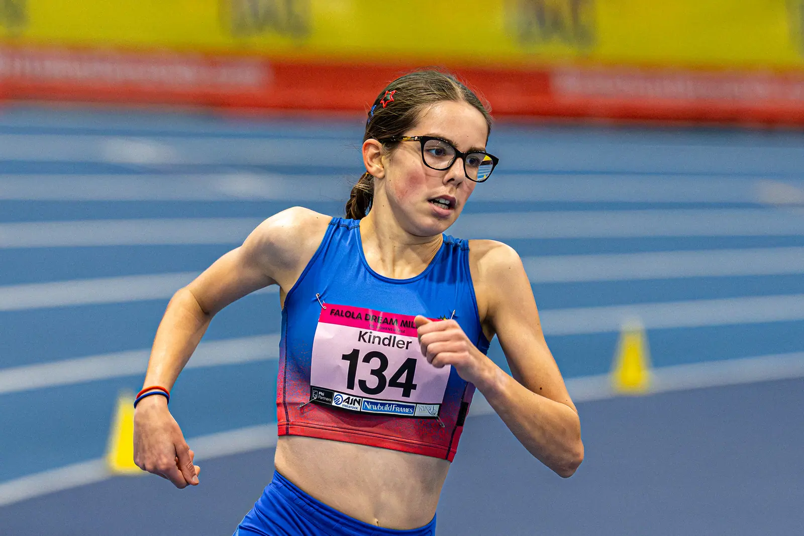 Brentwood Beagles athletes at the Ayo Falola Dream Mile, Lee Valley, 4 February 2026