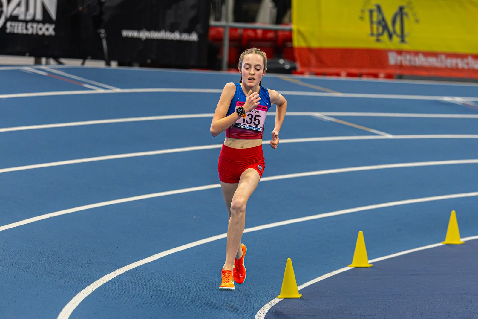 Brentwood Beagles athletes at the Ayo Falola Dream Mile, Lee Valley, 4 February 2026
