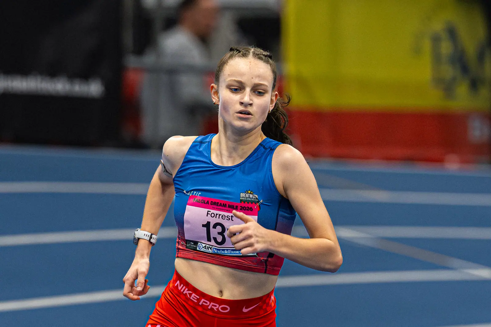 Brentwood Beagles athletes at the Ayo Falola Dream Mile, Lee Valley, 4 February 2026