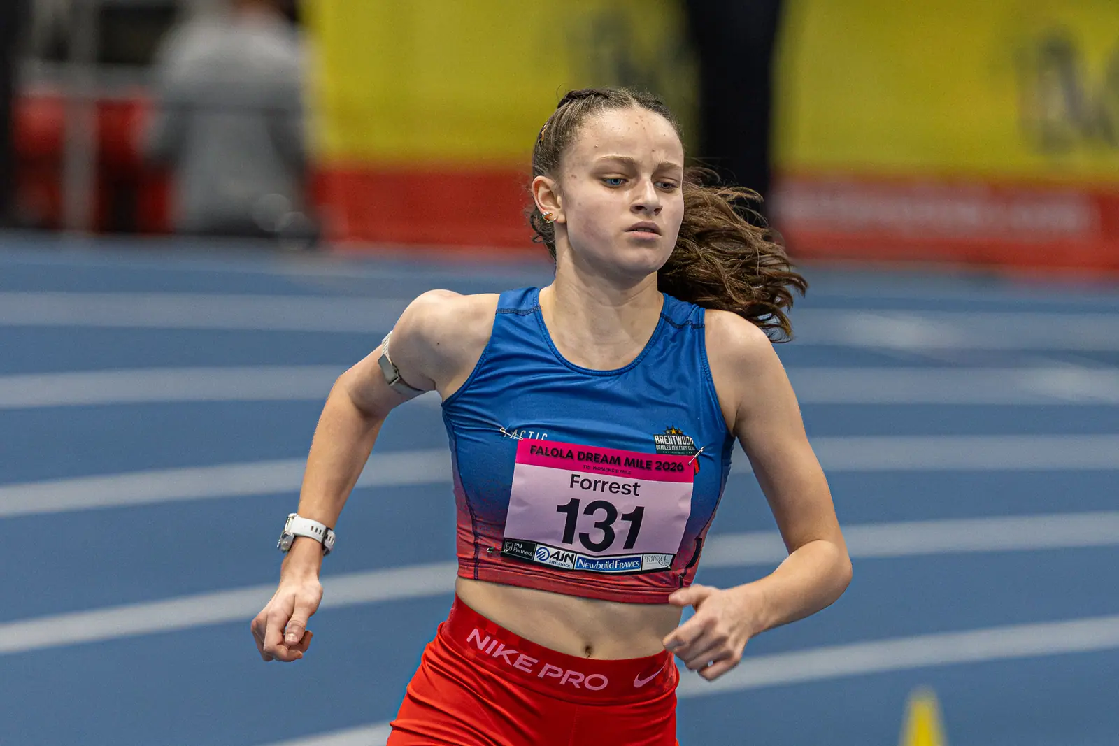 Brentwood Beagles athletes at the Ayo Falola Dream Mile, Lee Valley, 4 February 2026