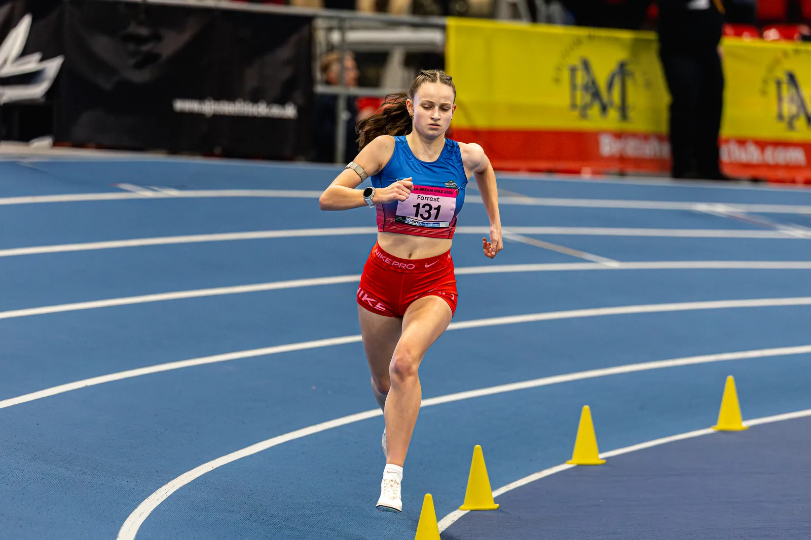 Brentwood Beagles athletes at the Ayo Falola Dream Mile, Lee Valley, 4 February 2026