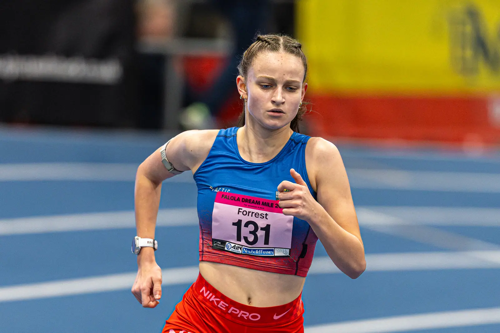 Brentwood Beagles athletes at the Ayo Falola Dream Mile, Lee Valley, 4 February 2026