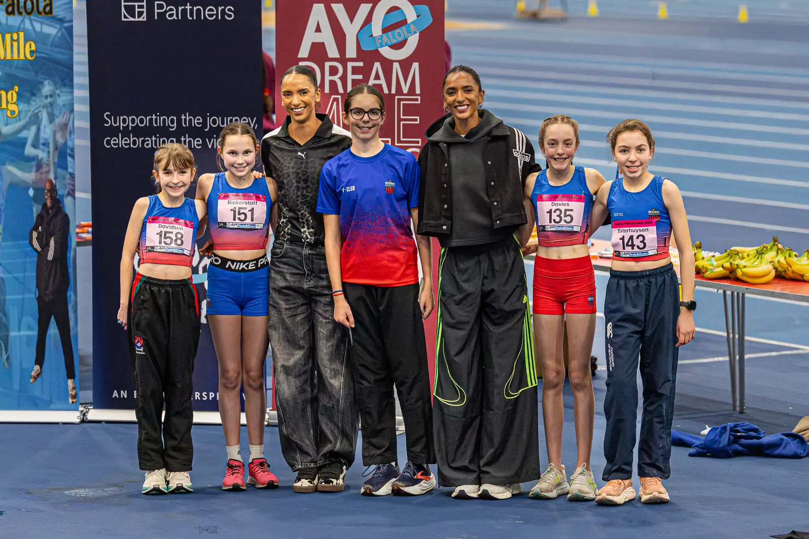 Brentwood Beagles athletes at the Ayo Falola Dream Mile, Lee Valley, 4 February 2026