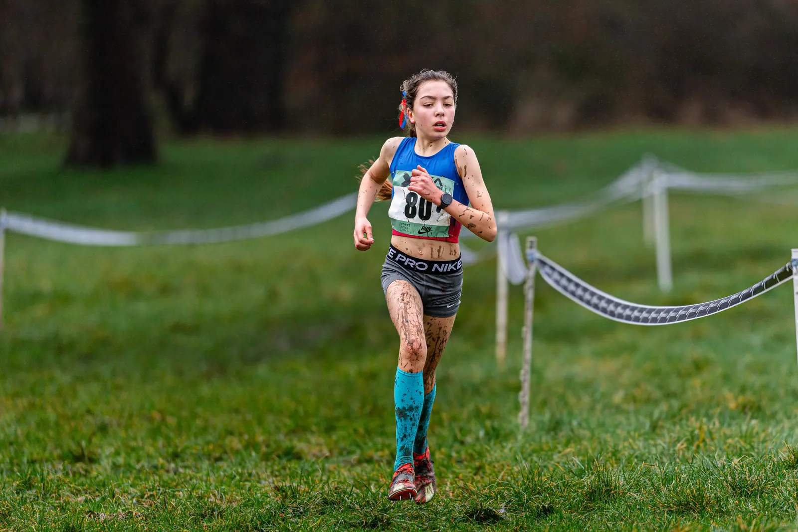 Brentwood Beagles athletes at the Cross Challenge, Parliament Hill, Parliament Hill, London, 7 February 2026