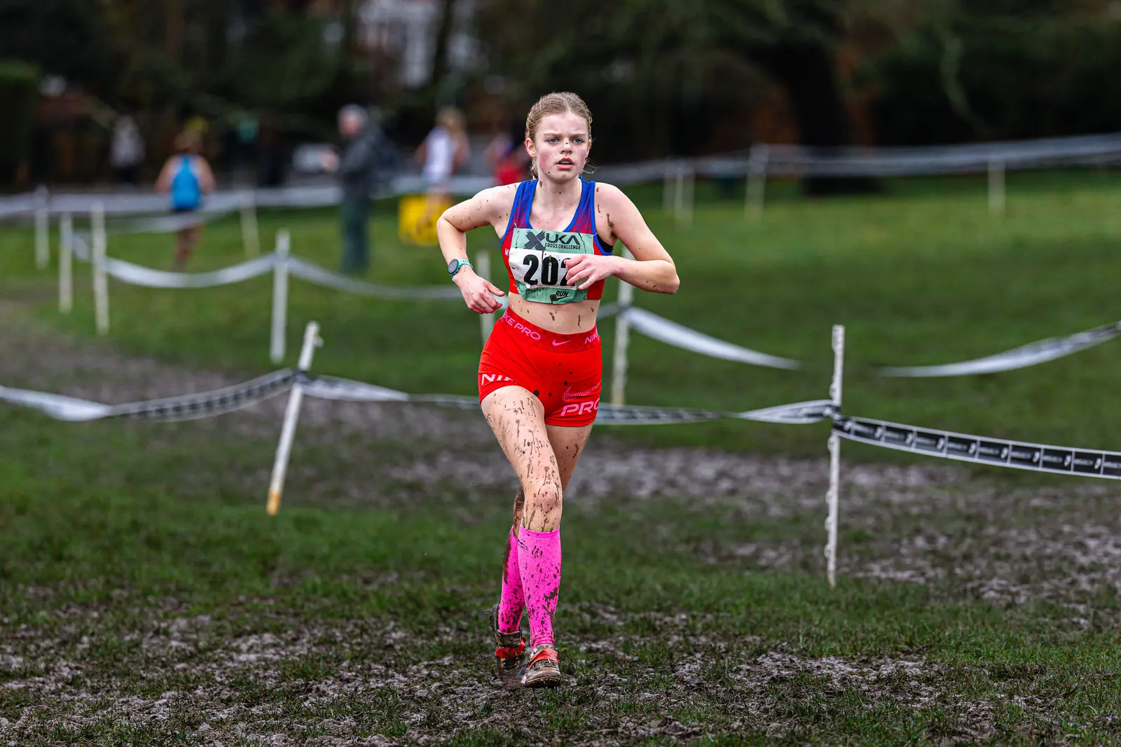 Brentwood Beagles athletes at the Cross Challenge, Parliament Hill, Parliament Hill, London, 7 February 2026