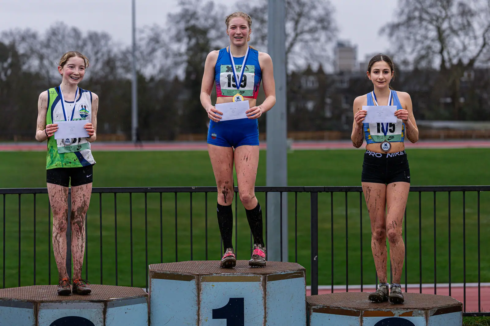Brentwood Beagles athletes at the Cross Challenge, Parliament Hill, Parliament Hill, London, 7 February 2026