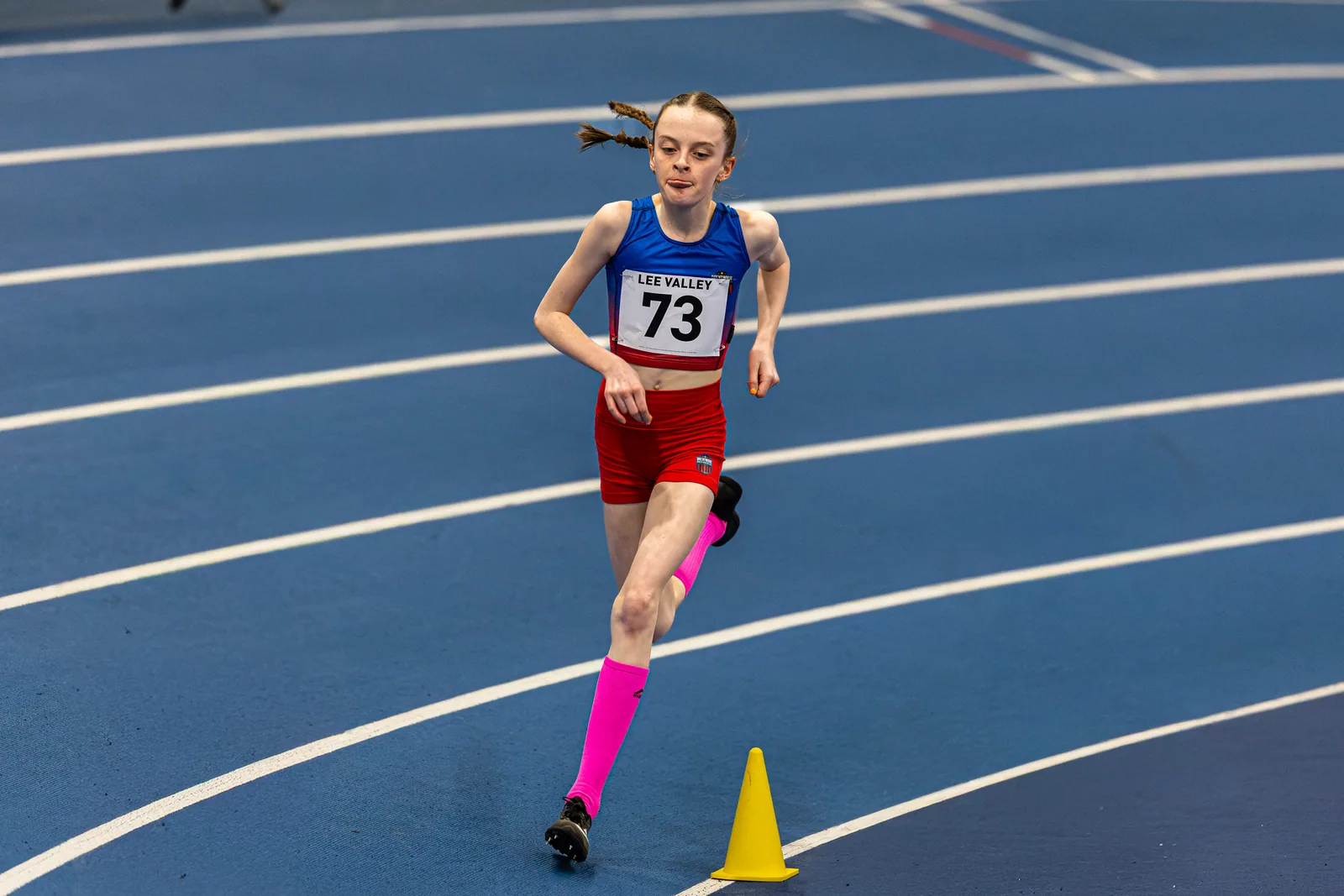 Brentwood Beagles athletes at the Lee Valley Middle Distance Open, Lee Valley, 19 February 2026
