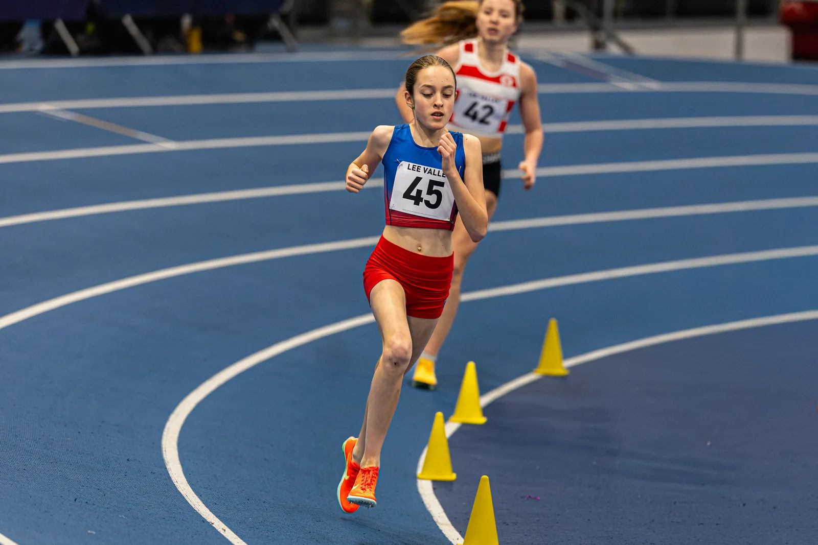 Brentwood Beagles athletes at the Lee Valley Middle Distance Open, Lee Valley, 19 February 2026