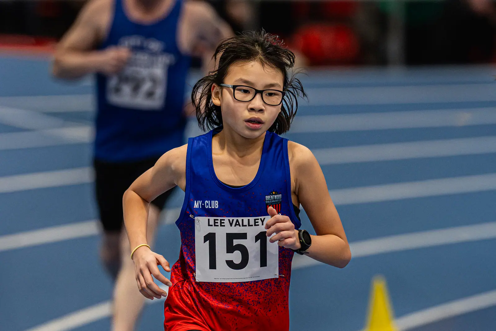 Brentwood Beagles athletes at the Lee Valley Middle Distance Open, Lee Valley, 19 February 2026