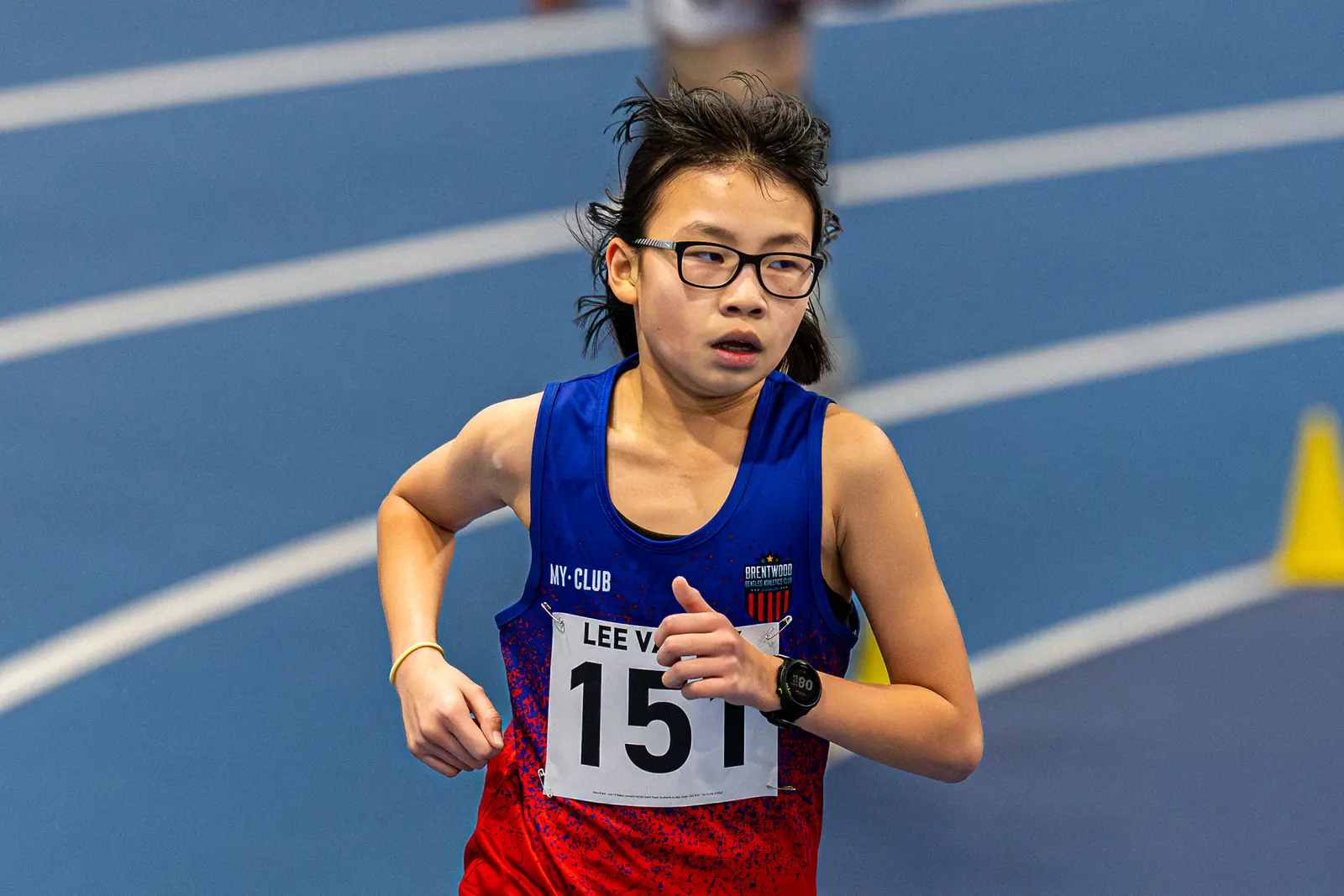 Brentwood Beagles athletes at the Lee Valley Middle Distance Open, Lee Valley, 19 February 2026