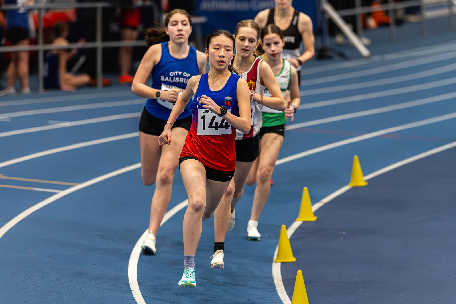 Brentwood Beagles athletes at the Lee Valley Middle Distance Open, Lee Valley, 19 February 2026