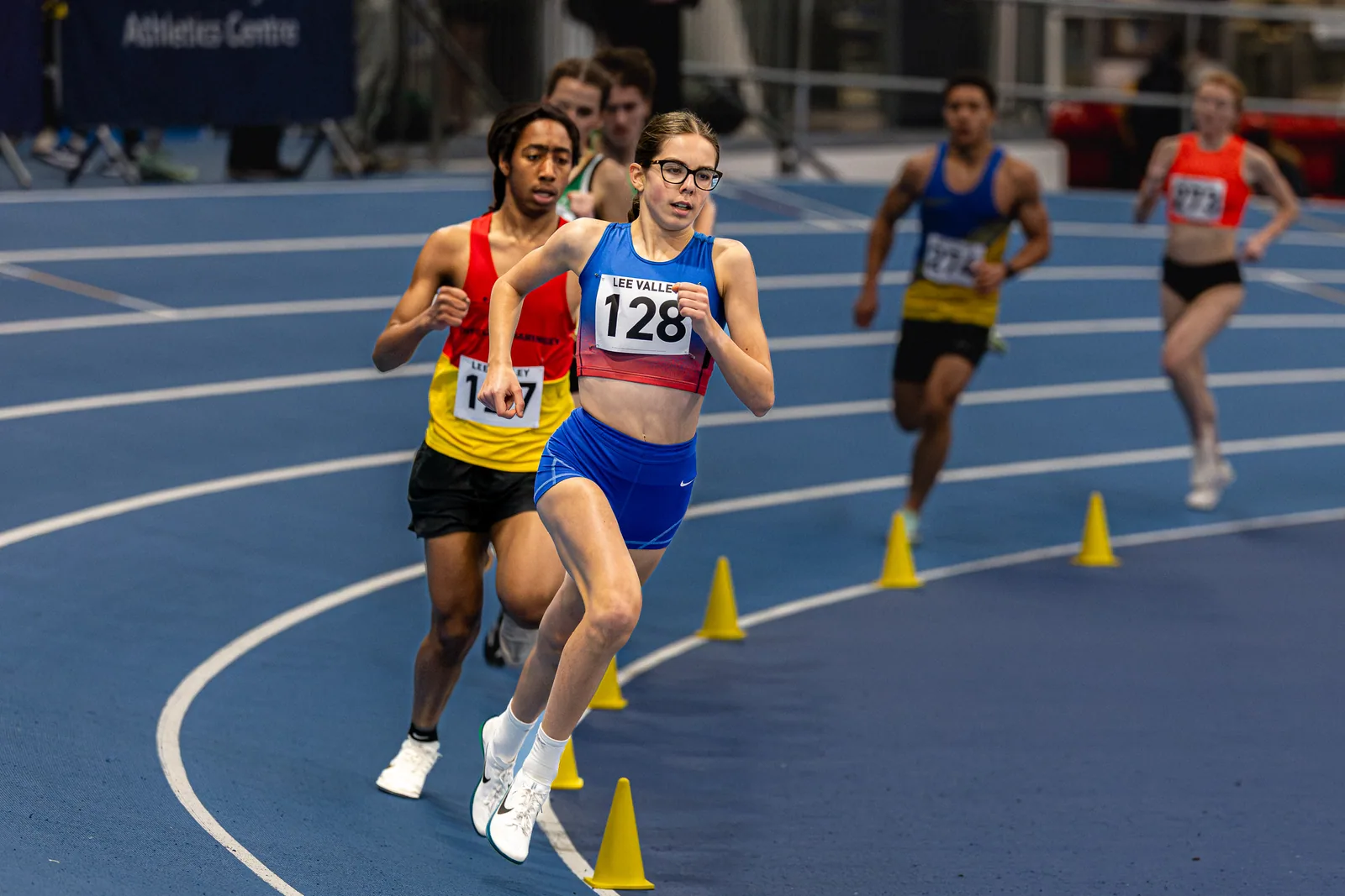 Brentwood Beagles athletes at the Lee Valley Middle Distance Open, Lee Valley, 19 February 2026
