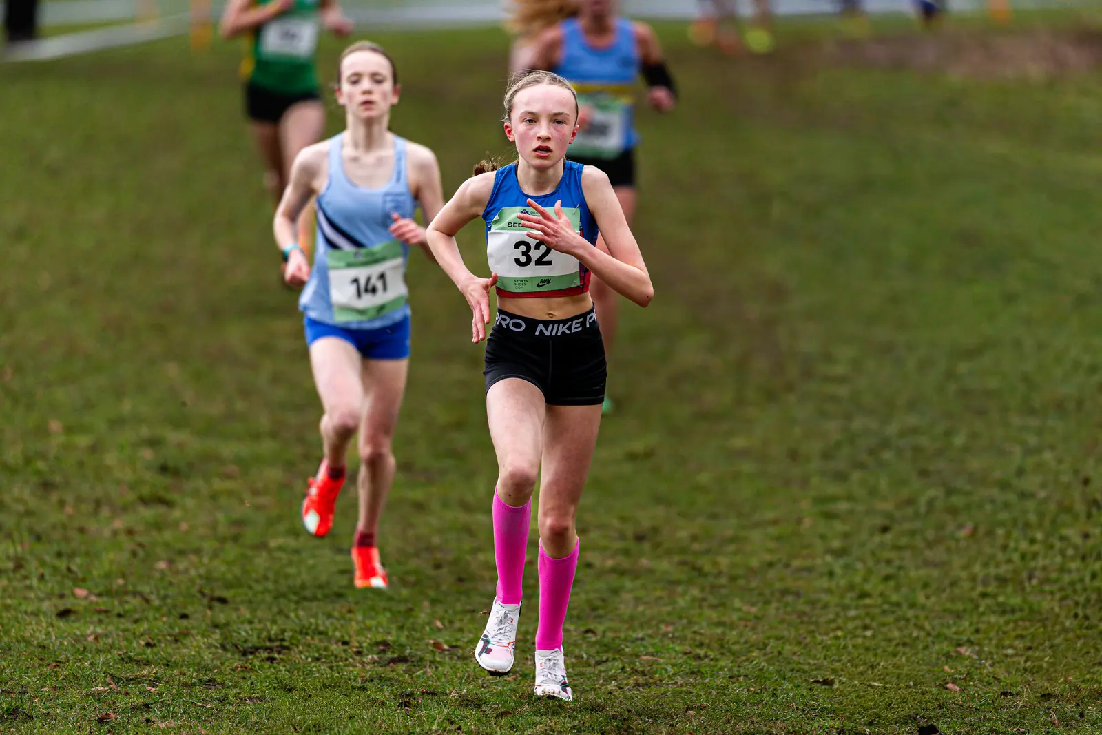 Brentwood Beagles athletes at the English Cross Country Association National Cross Country Championships, Sedgefield, 21 February 2026