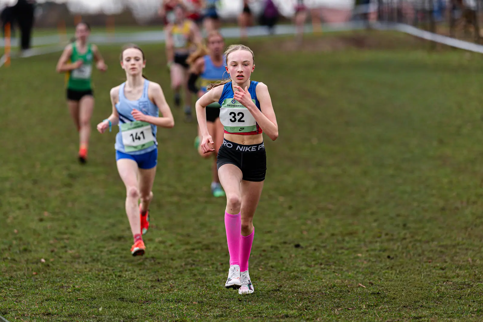 Brentwood Beagles athletes at the English Cross Country Association National Cross Country Championships, Sedgefield, 21 February 2026