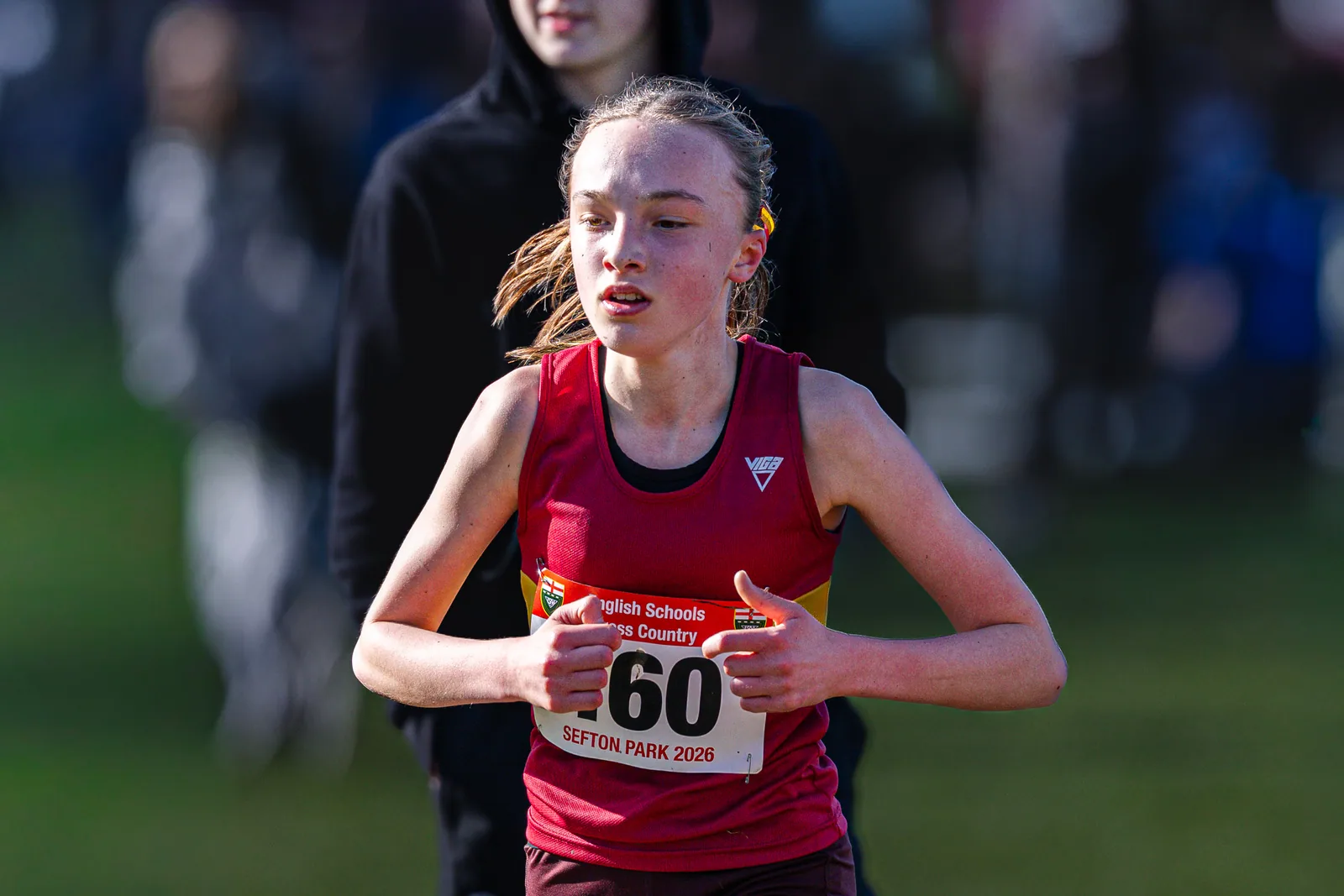 Brentwood Beagles athletes at the English Schools Cross Country Championships, Sefton Park, Liverpool, 14 March 2026