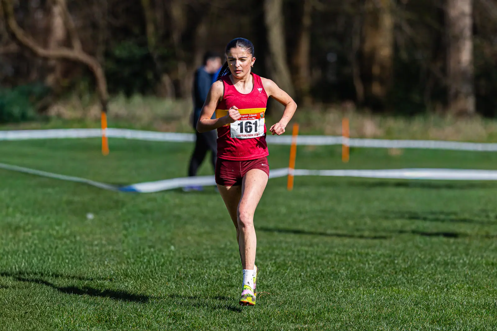 Brentwood Beagles athletes at the English Schools Cross Country Championships, Sefton Park, Liverpool, 14 March 2026