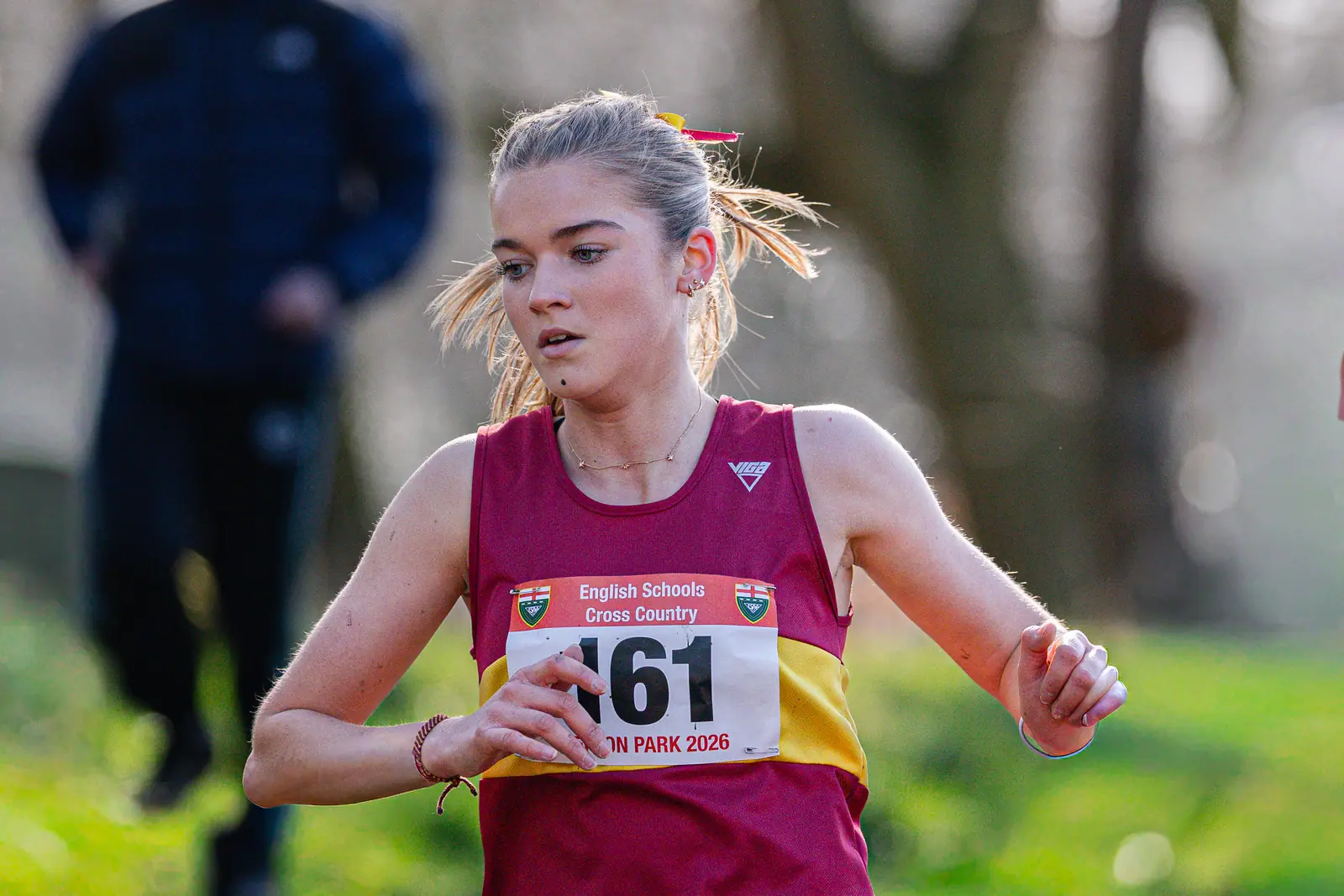 Brentwood Beagles athletes at the English Schools Cross Country Championships, Sefton Park, Liverpool, 14 March 2026