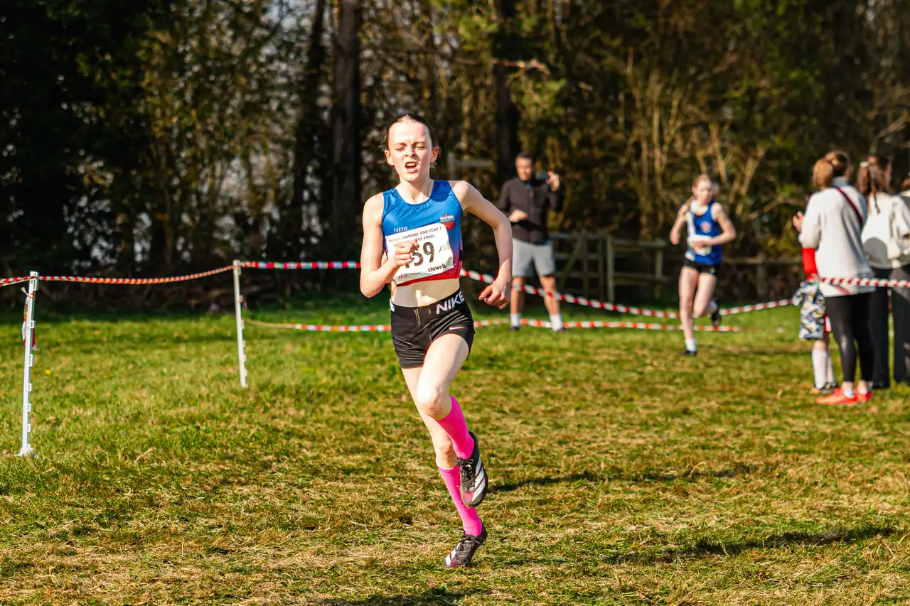 Brentwood Beagles athletes at the Primary and Year 7 Schools National Cross Country, Stoneleigh, Leicestershire, 21 March 2026
