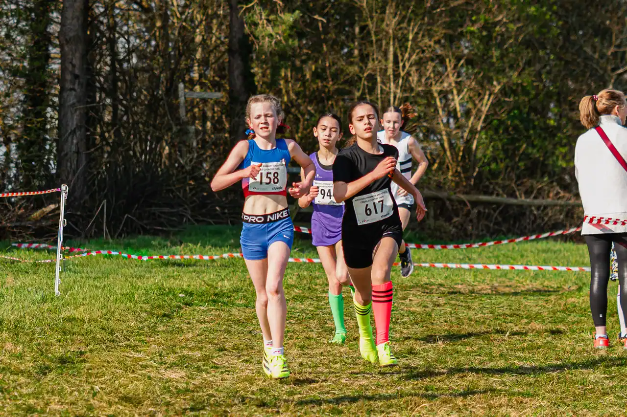 Brentwood Beagles athletes at the Primary and Year 7 Schools National Cross Country, Stoneleigh, Leicestershire, 21 March 2026