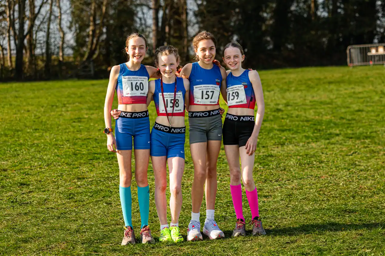 Brentwood Beagles athletes at the Primary and Year 7 Schools National Cross Country, Stoneleigh, Leicestershire, 21 March 2026