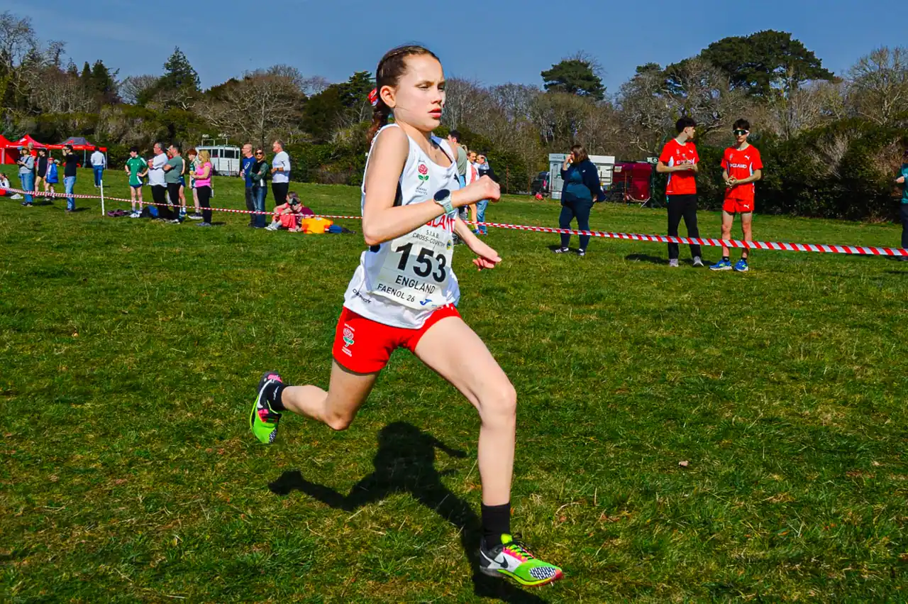 Brentwood Beagles athletes at the SIAB Schools International Cross Country, Bangor, 21 March 2026