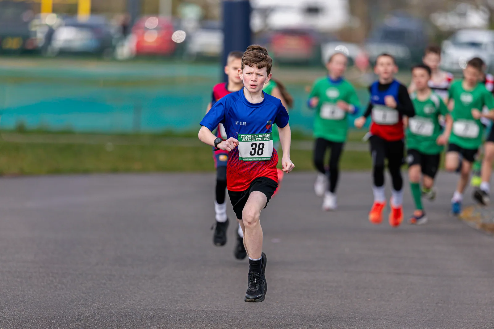 Brentwood Beagles athletes at the Essex Road Relay Championships, Colchester, 22 March 2026