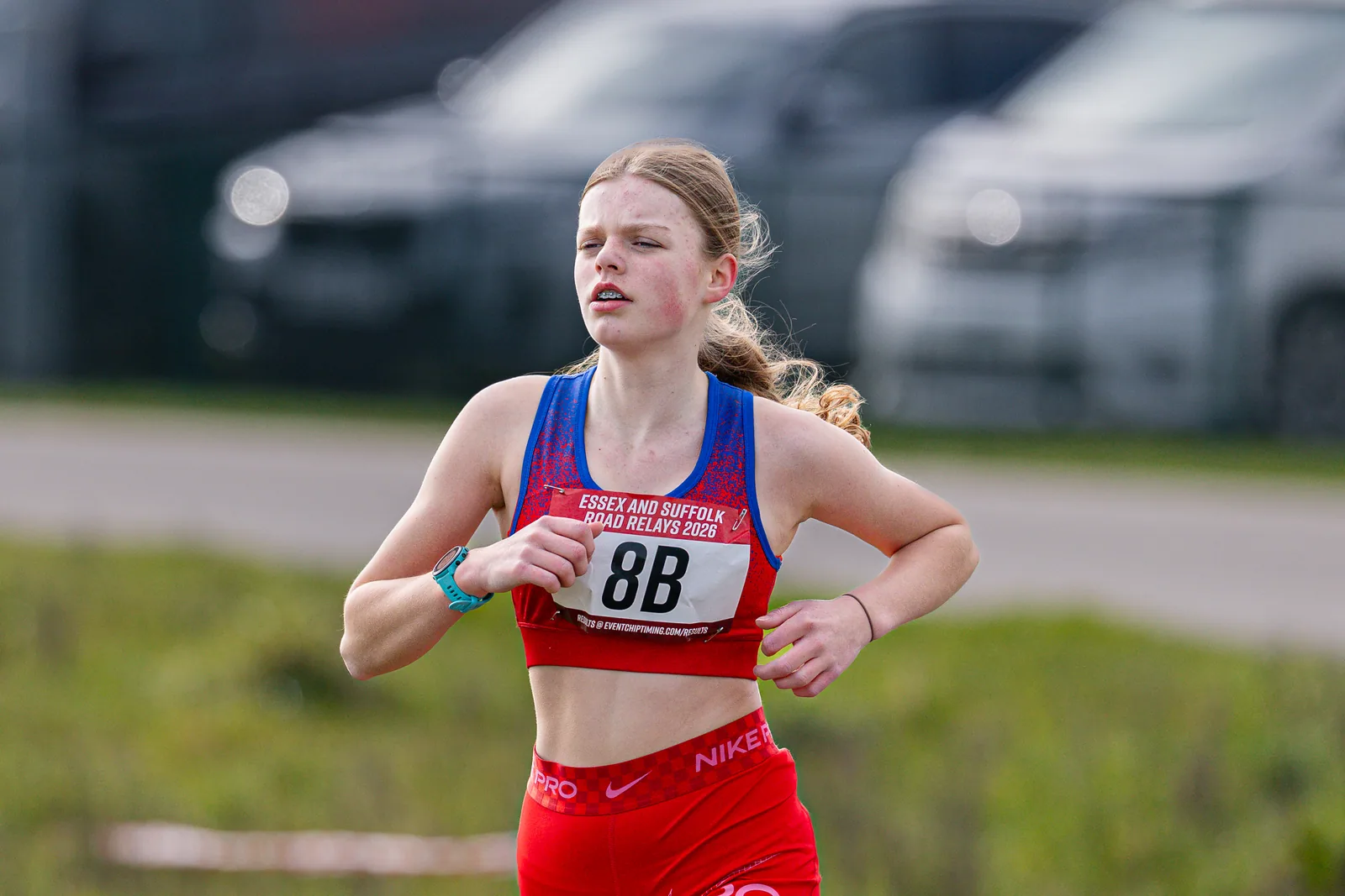 Brentwood Beagles athletes at the Essex Road Relay Championships, Colchester, 22 March 2026