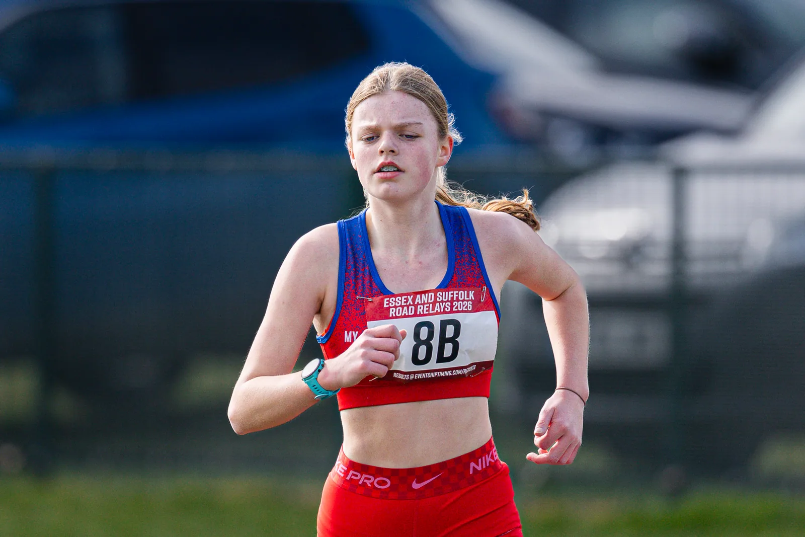 Brentwood Beagles athletes at the Essex Road Relay Championships, Colchester, 22 March 2026
