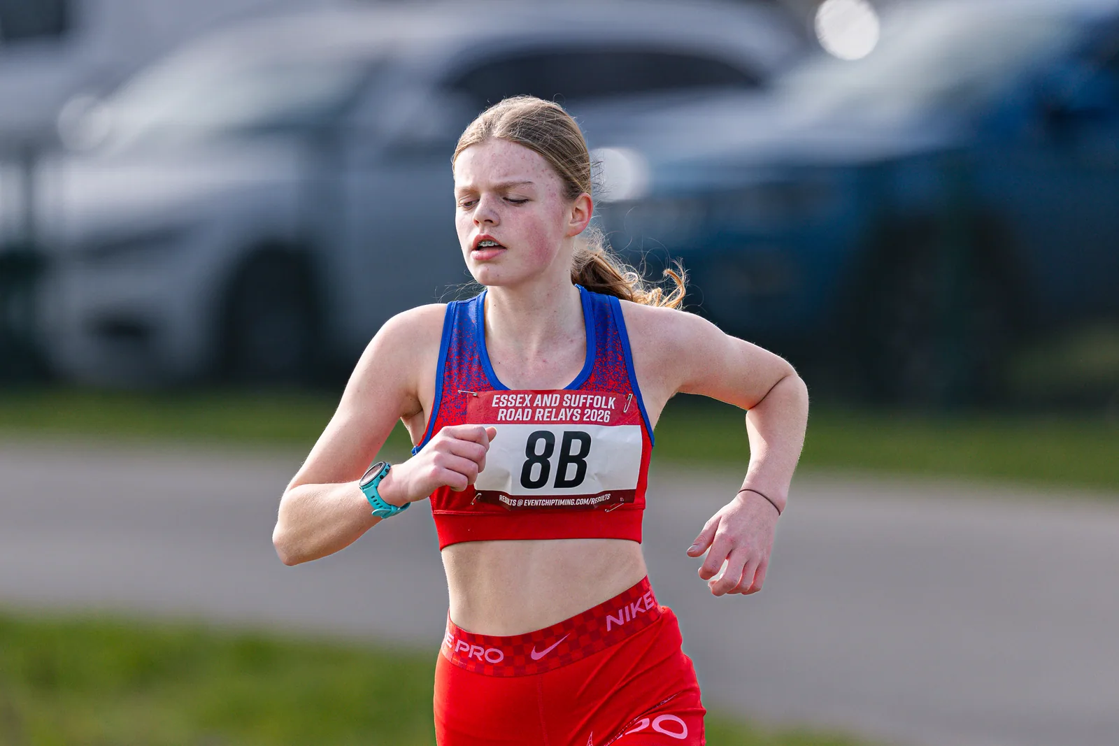 Brentwood Beagles athletes at the Essex Road Relay Championships, Colchester, 22 March 2026
