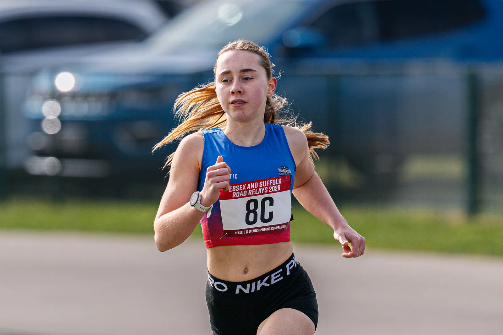 Brentwood Beagles athletes at the Essex Road Relay Championships, Colchester, 22 March 2026