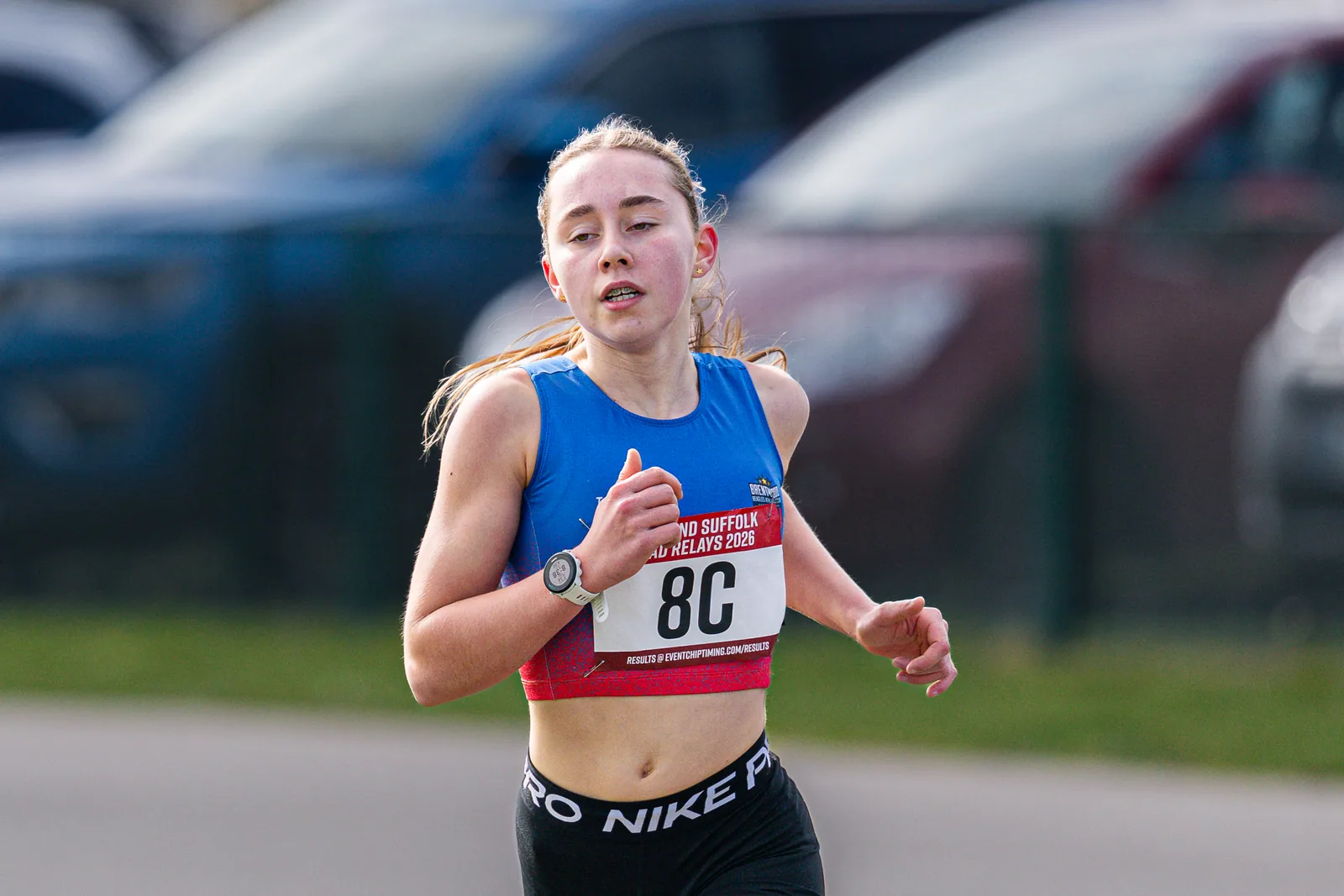 Brentwood Beagles athletes at the Essex Road Relay Championships, Colchester, 22 March 2026