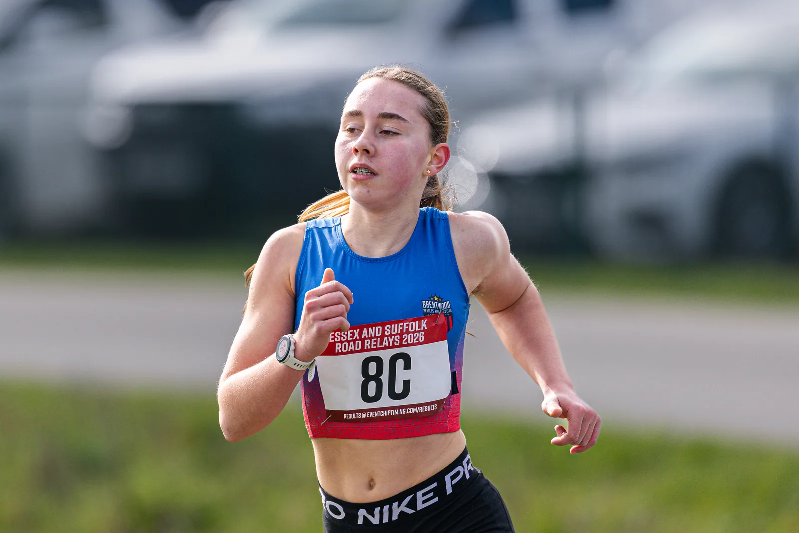 Brentwood Beagles athletes at the Essex Road Relay Championships, Colchester, 22 March 2026