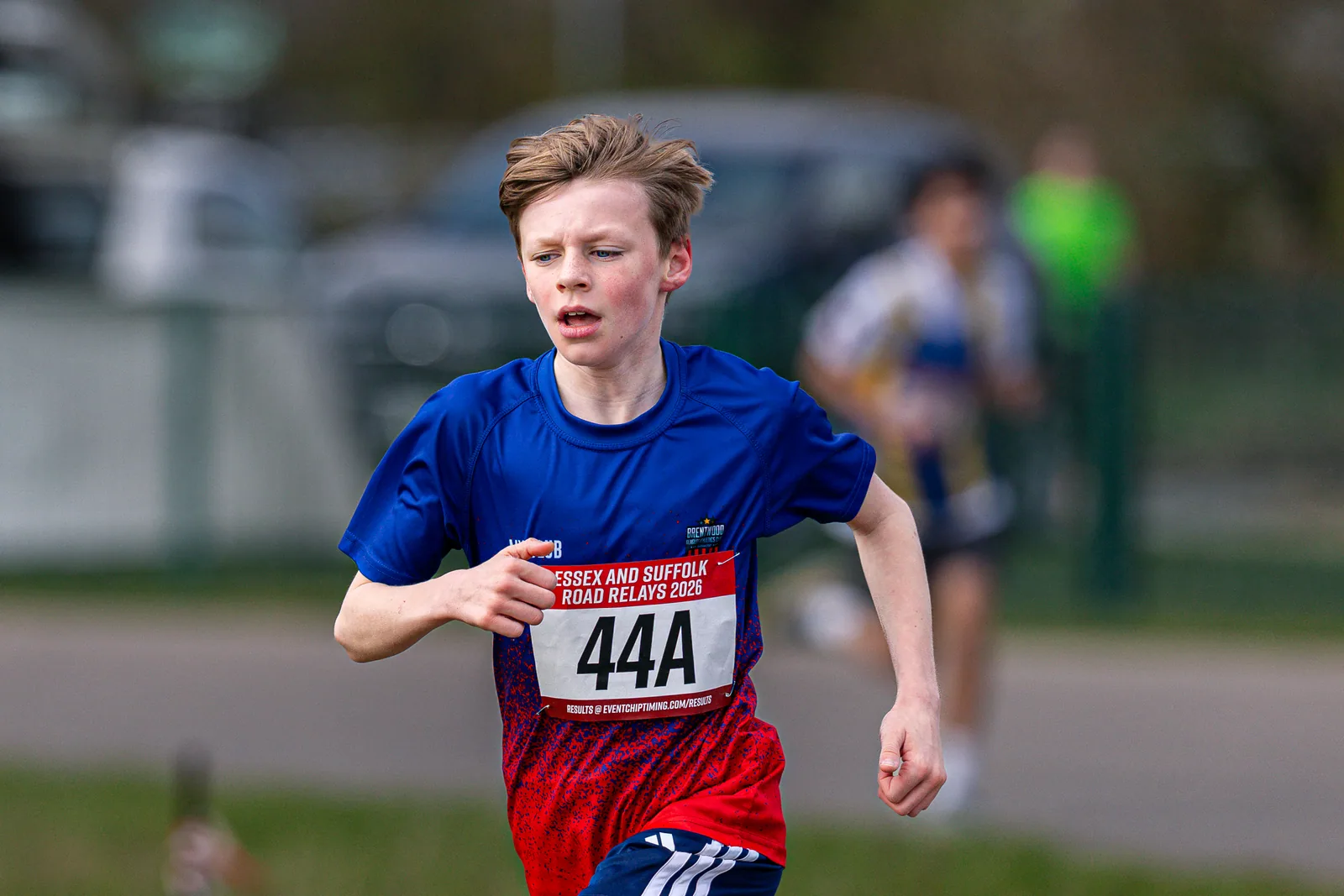 Brentwood Beagles athletes at the Essex Road Relay Championships, Colchester, 22 March 2026