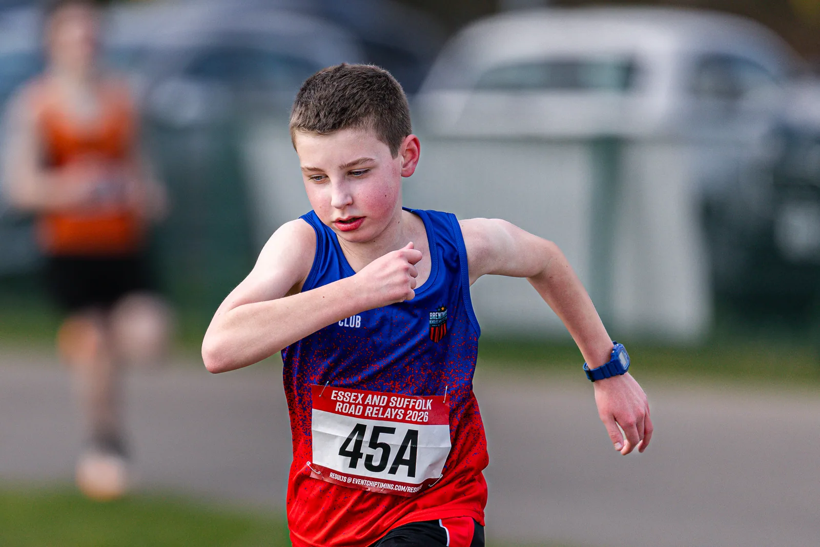 Brentwood Beagles athletes at the Essex Road Relay Championships, Colchester, 22 March 2026