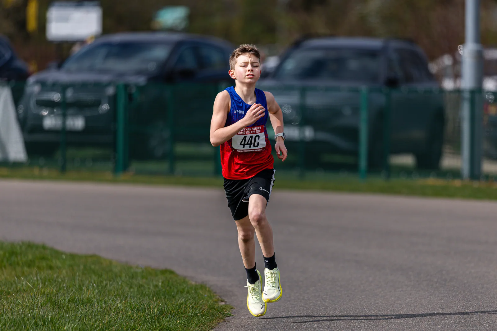 Brentwood Beagles athletes at the Essex Road Relay Championships, Colchester, 22 March 2026