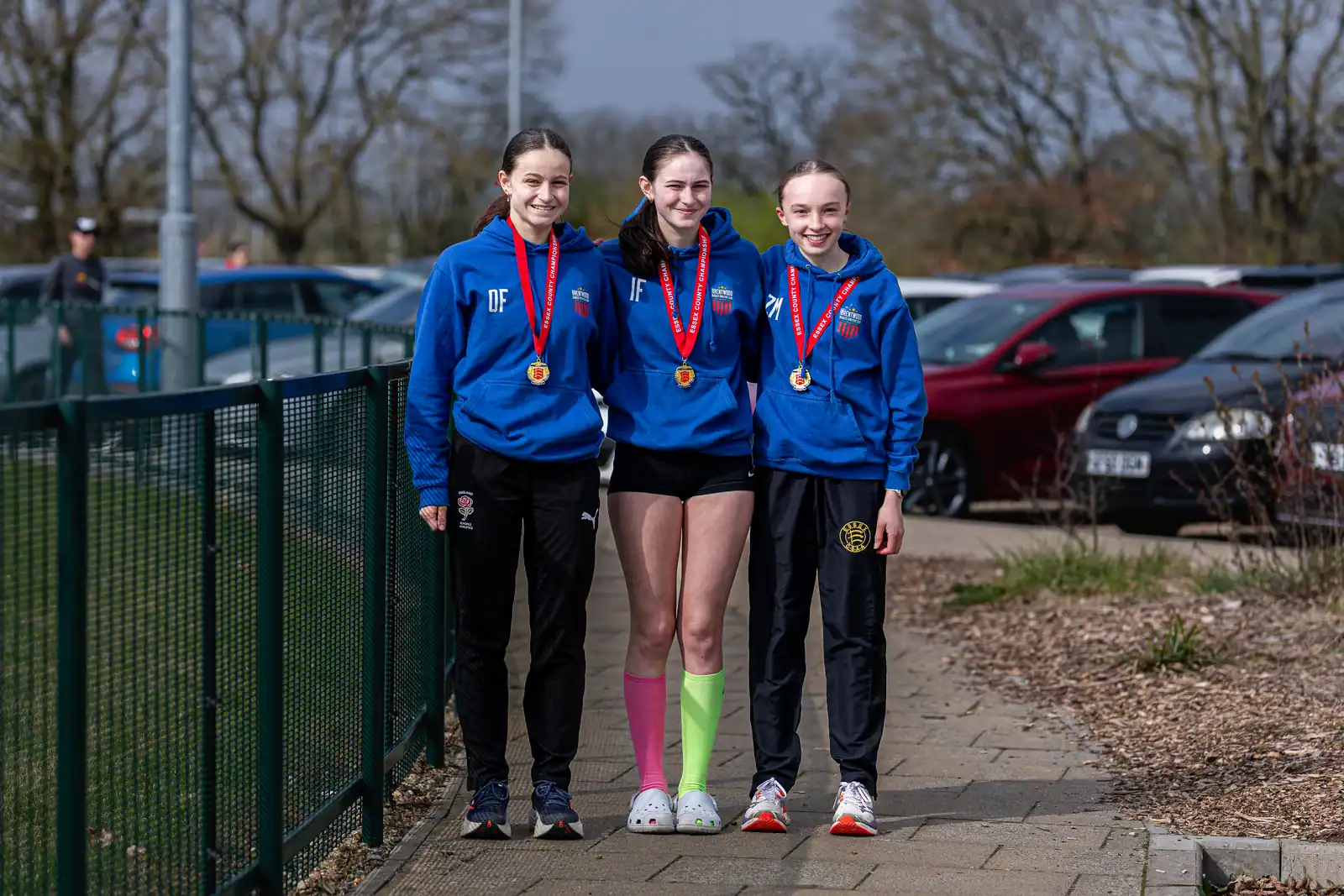 Brentwood Beagles athletes at the Essex Road Relay Championships, Colchester, 22 March 2026