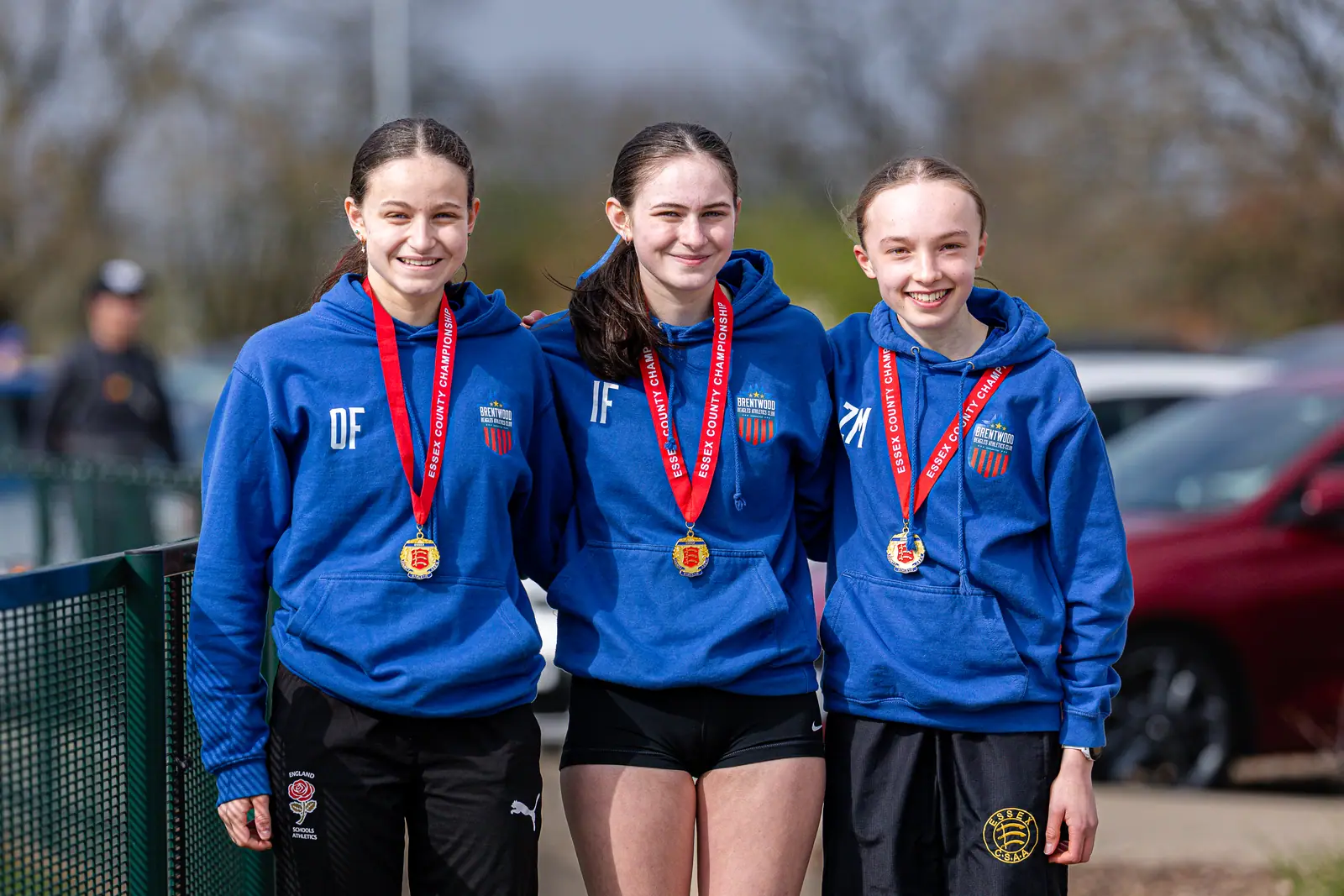 Brentwood Beagles athletes at the Essex Road Relay Championships, Colchester, 22 March 2026