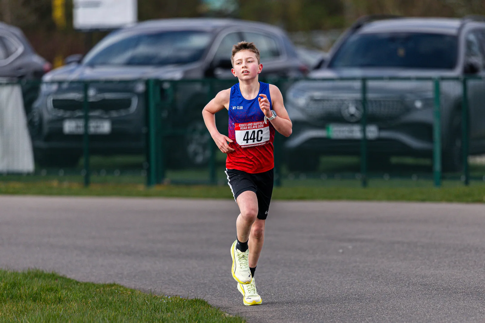 Brentwood Beagles athletes at the Essex Road Relay Championships, Colchester, 22 March 2026