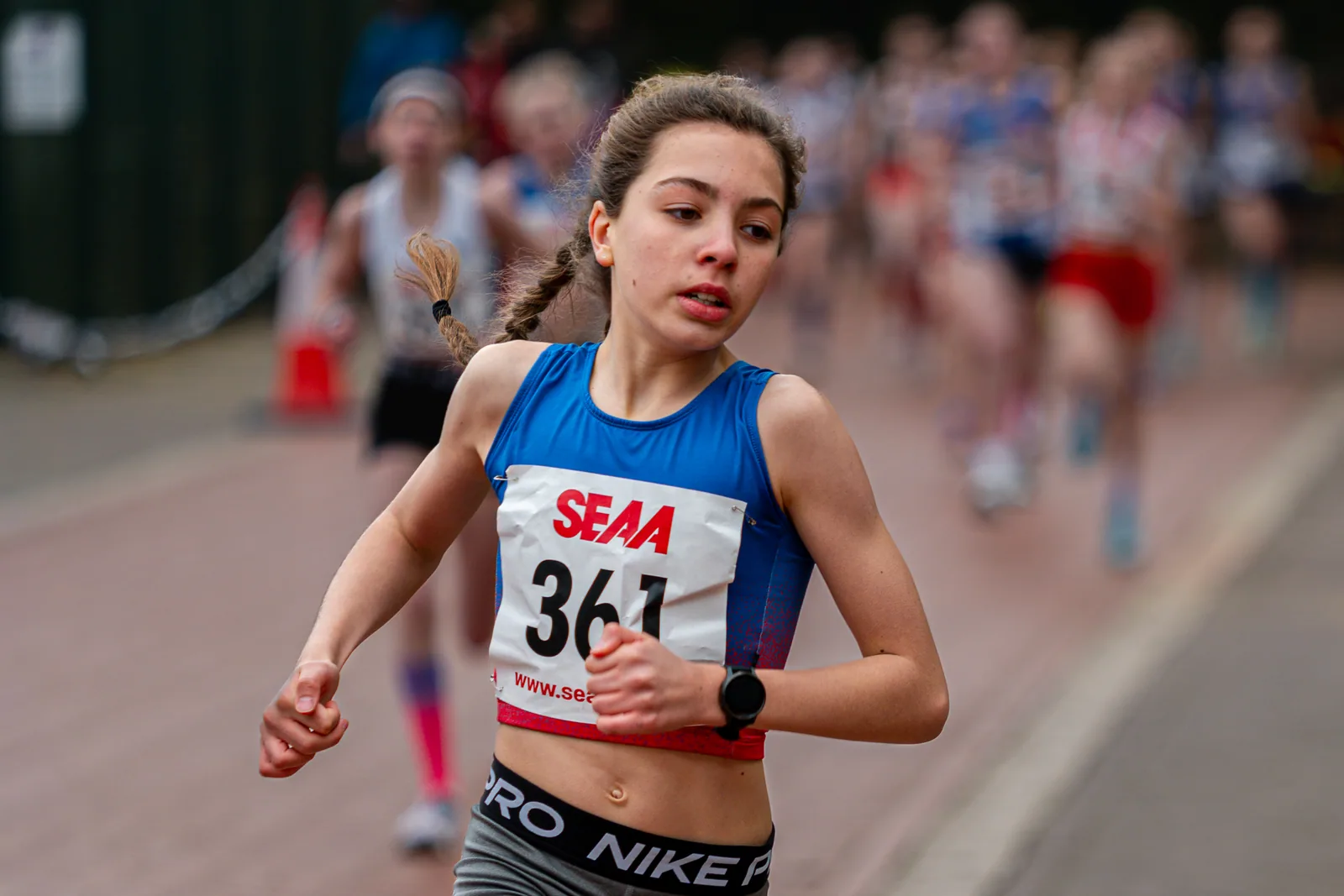 Brentwood Beagles athletes at the SEAA Road 3k/5k Championships, Milton Keynes, 29 March 2026