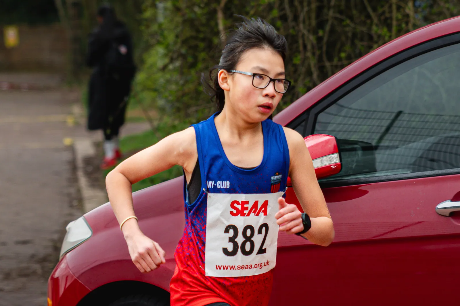 Brentwood Beagles athletes at the SEAA Road 3k/5k Championships, Milton Keynes, 29 March 2026