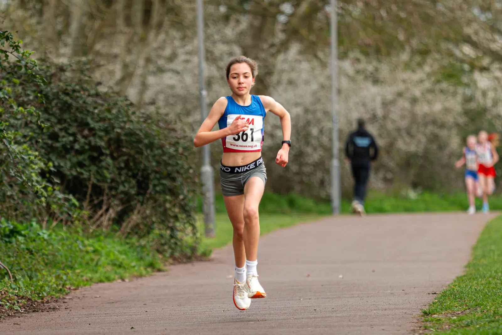 Brentwood Beagles athletes at the SEAA Road 3k/5k Championships, Milton Keynes, 29 March 2026