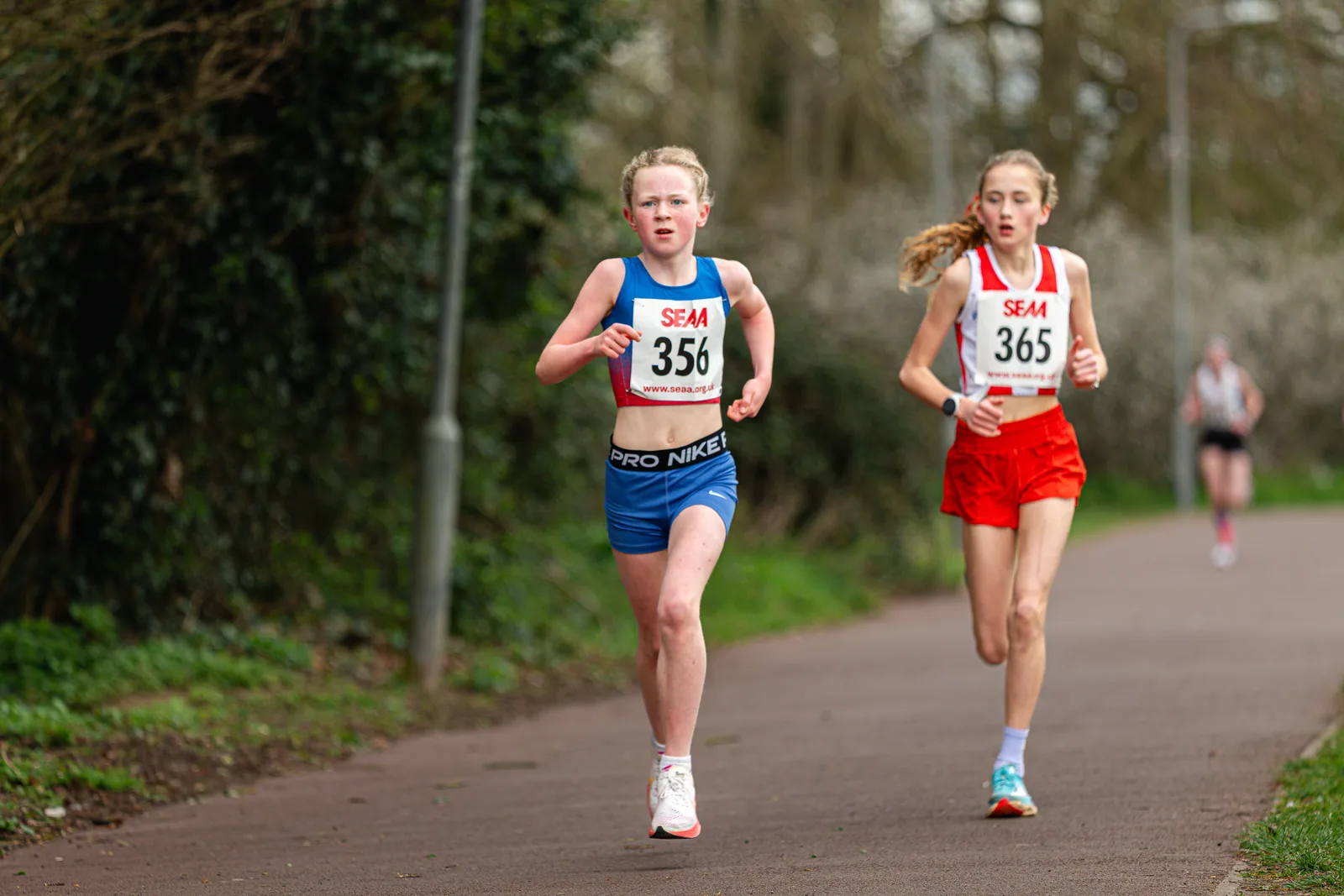 Brentwood Beagles athletes at the SEAA Road 3k/5k Championships, Milton Keynes, 29 March 2026