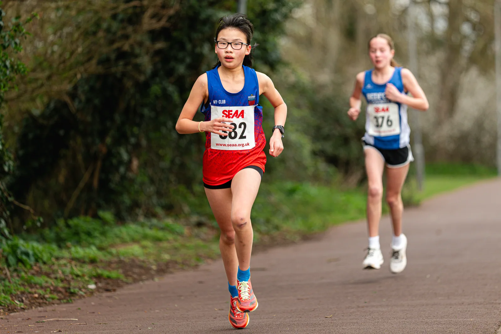 Brentwood Beagles athletes at the SEAA Road 3k/5k Championships, Milton Keynes, 29 March 2026