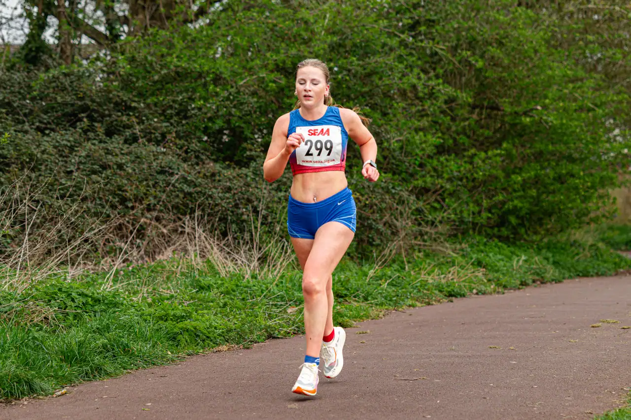 Brentwood Beagles athletes at the SEAA Road 3k/5k Championships, Milton Keynes, 29 March 2026