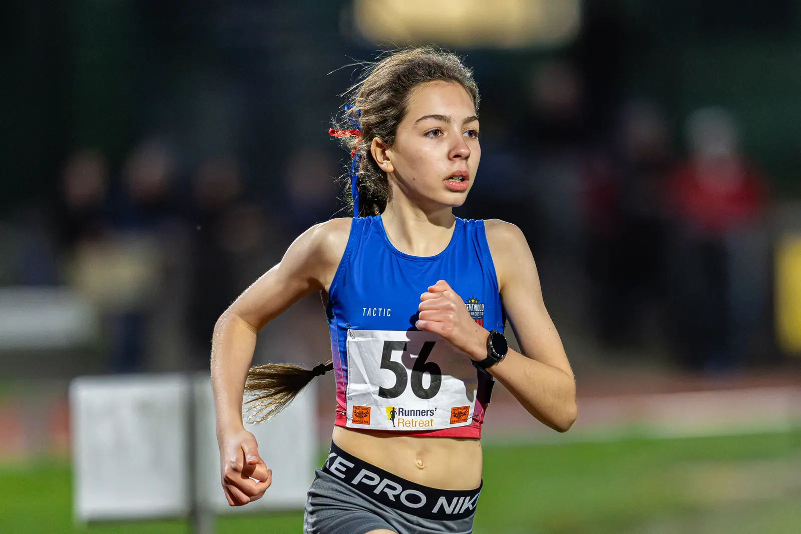 Brentwood Beagles athletes at the Watford Open Meeting, Watford, 1 April 2026