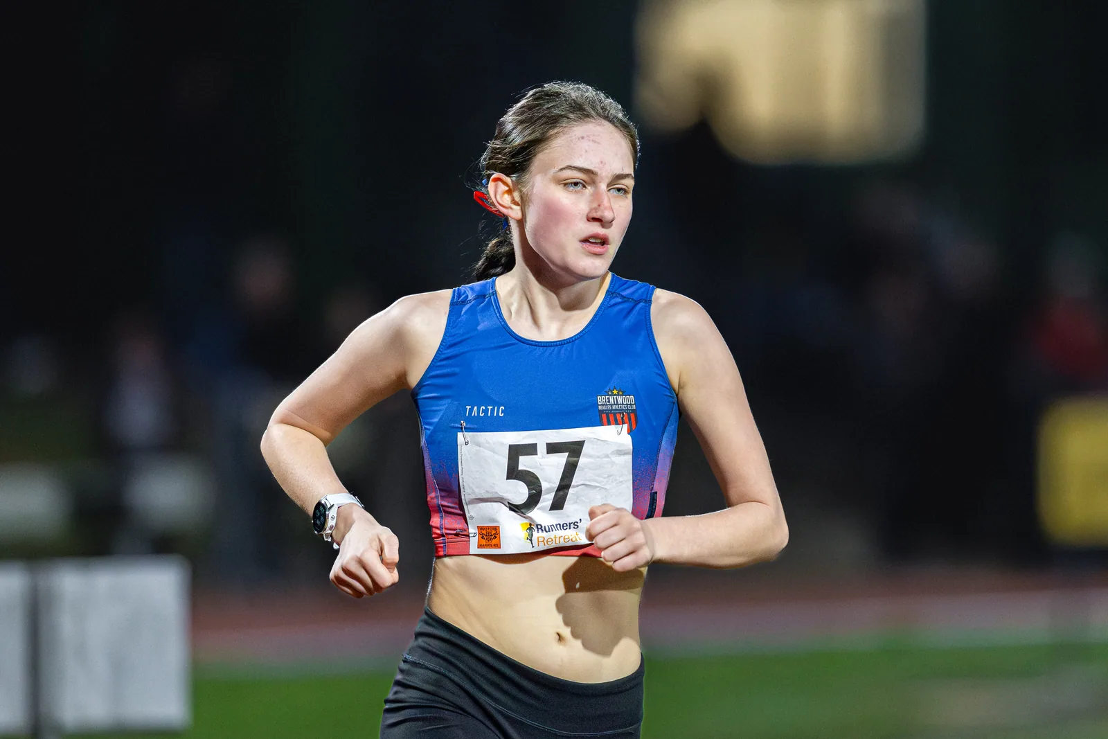 Brentwood Beagles athletes at the Watford Open Meeting, Watford, 1 April 2026