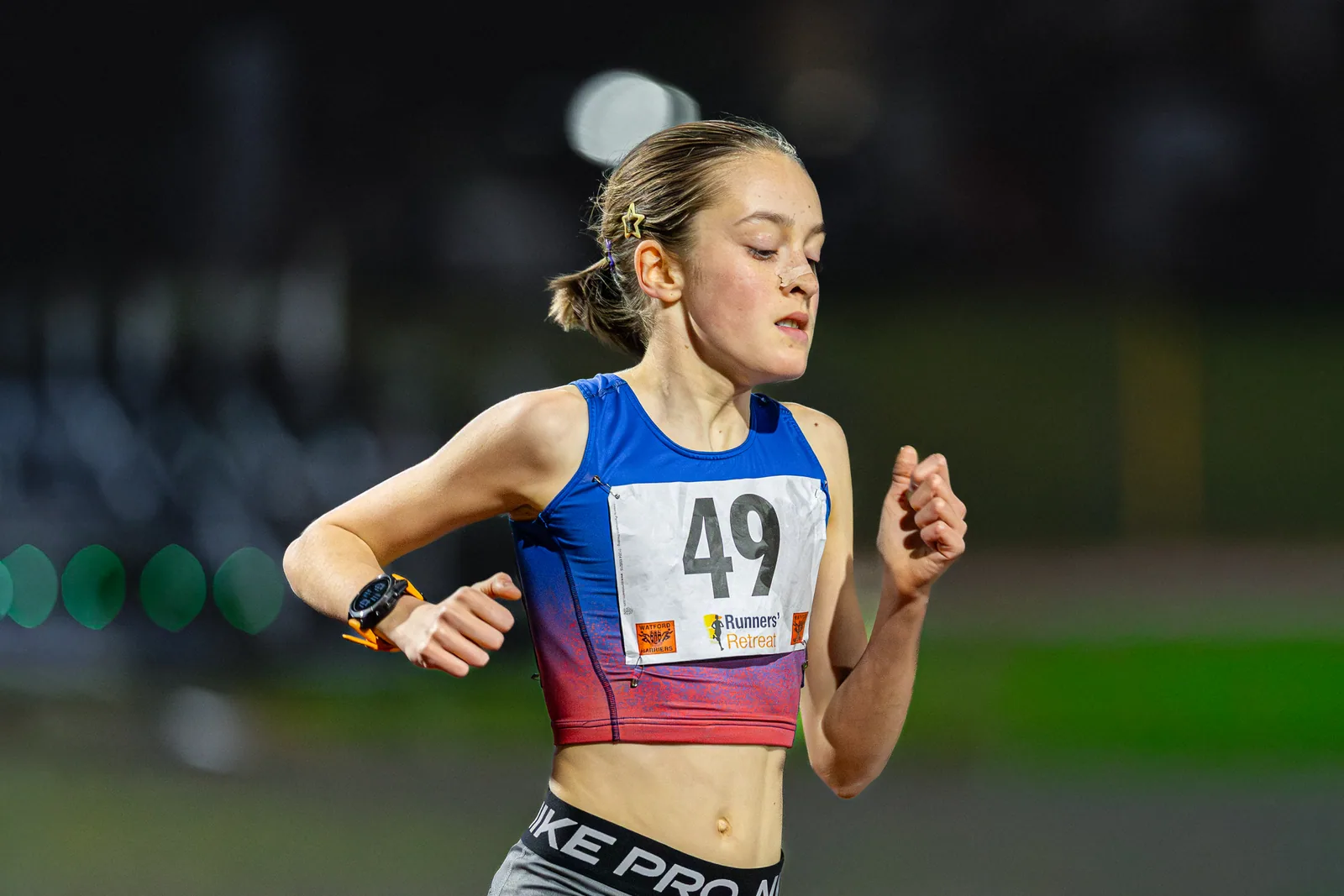 Brentwood Beagles athletes at the Watford Open Meeting, Watford, 1 April 2026