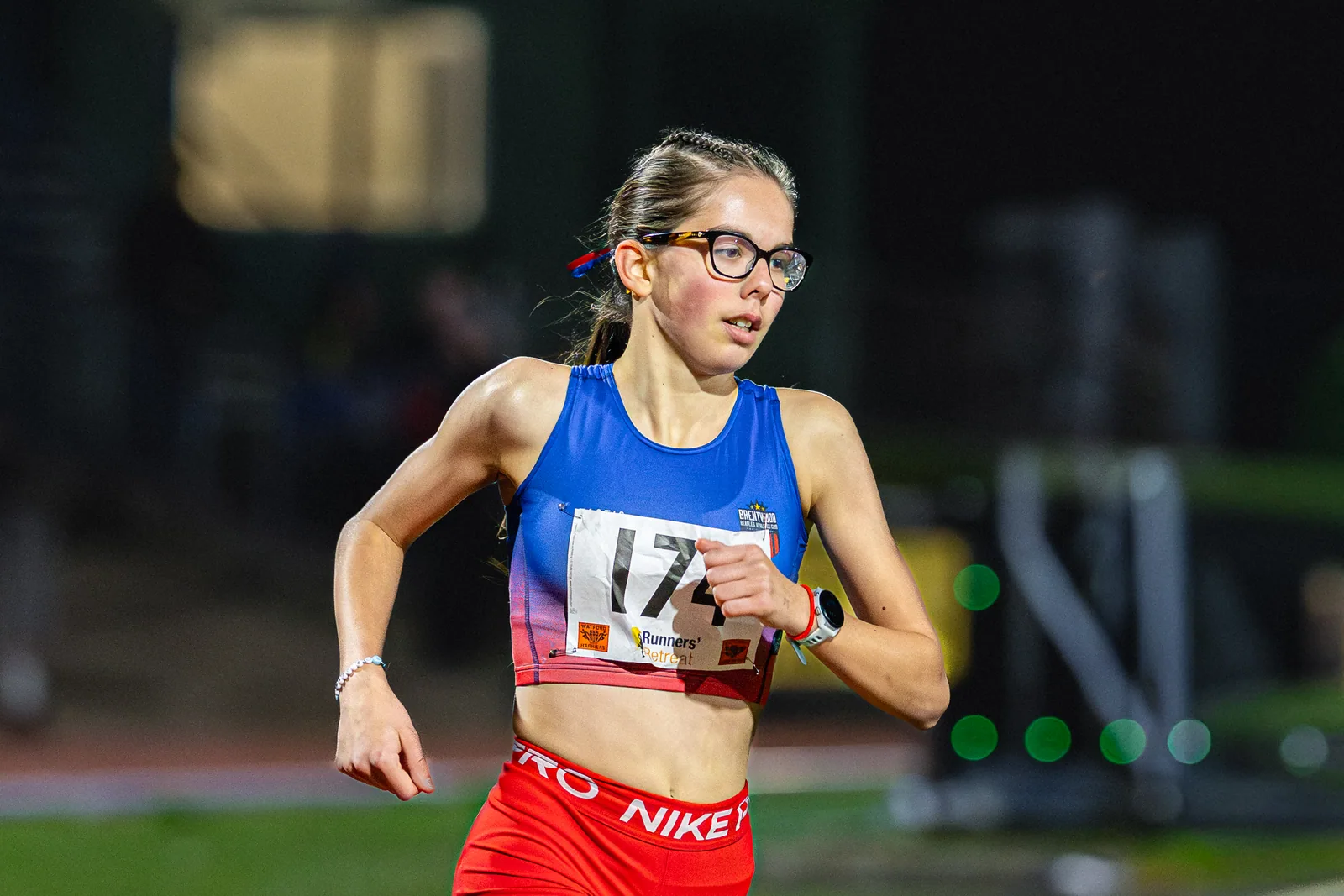 Brentwood Beagles athletes at the Watford Open Meeting, Watford, 1 April 2026